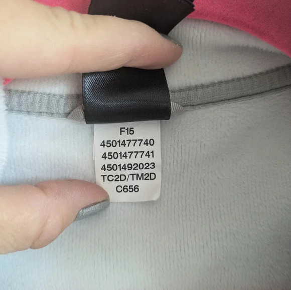 North Face Agave Jacket in‎ Gray White size Medium Warm Cozy Fuzzy - Picture 6 of 9